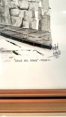 Framed Wall Art Signed By Artist Juan Martin Hidalgo „Calle Del Conde“ 1980