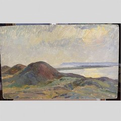 Old OIL Hand PAINTING /Black Sea Dunes near Ochakov/USSR Realism 31″=80cm SIGNED
