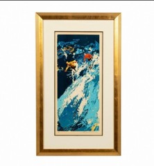Large Leroy Neiman Original Signed Winter Olympic Skiing Snow Serigraph 