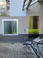 Abstract painting 200×0.50 m informal acrylic art academy Düsseldorf near Hüppi