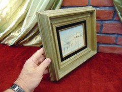 Jerry Wayne DOWNS Original Americana Painting MIDWESTERN Winter 1972 Framed ART