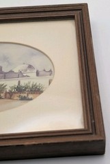 Vintage Southwestern Watercolor Mission Church Framed Art Tucson AZ Gallery…