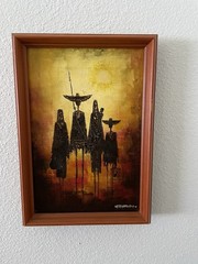 Hector Lara Orozco „Familia de la Revolución Mexicana“ 1984 Oil/Canvas Signed