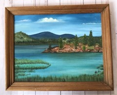 Oil Painting Hawley Lake White Mountain Apache Reservation Arizona Landscape