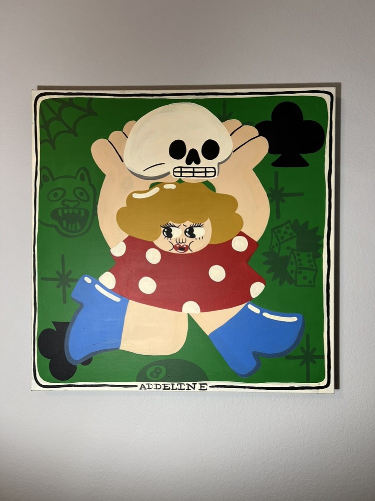 One Of A Kind Burger Babie One Of A Kind Canvas Painting!! -ADDELINE-