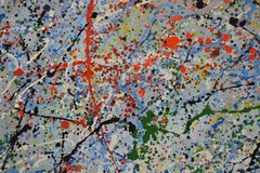 Jackson Pollock style Professional￼ Artist Canvas￼ painting￼ 72”X60”Abstract,6ft
