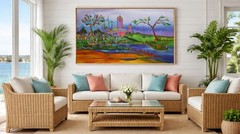 art paintings 40x60in original abstract Landscape Large 2026 Canadian Made