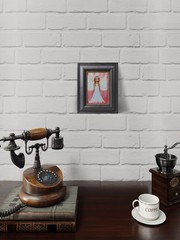 Angel Guardian with Flowers Original Painting Angel Wings Handmade Wall Art 6×4