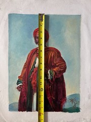 Vintage Contemporary Acrylic Canvas Painting Portrait Indian Girodet-Trioson