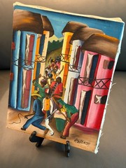 Original Caribbean Painting – Dance Parade on Stretched Canvas – Artist Signed