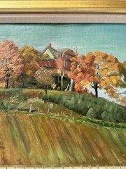 Antique North Carolina Painting Impressionist 1918 Landscape William Kirkgaard