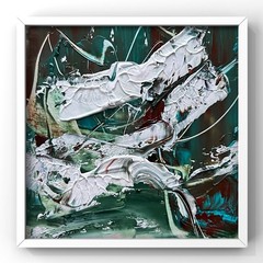 Stormy Amalfi Coast Artwork, Dramatic Abstract Seascape Painting with Raw Energy