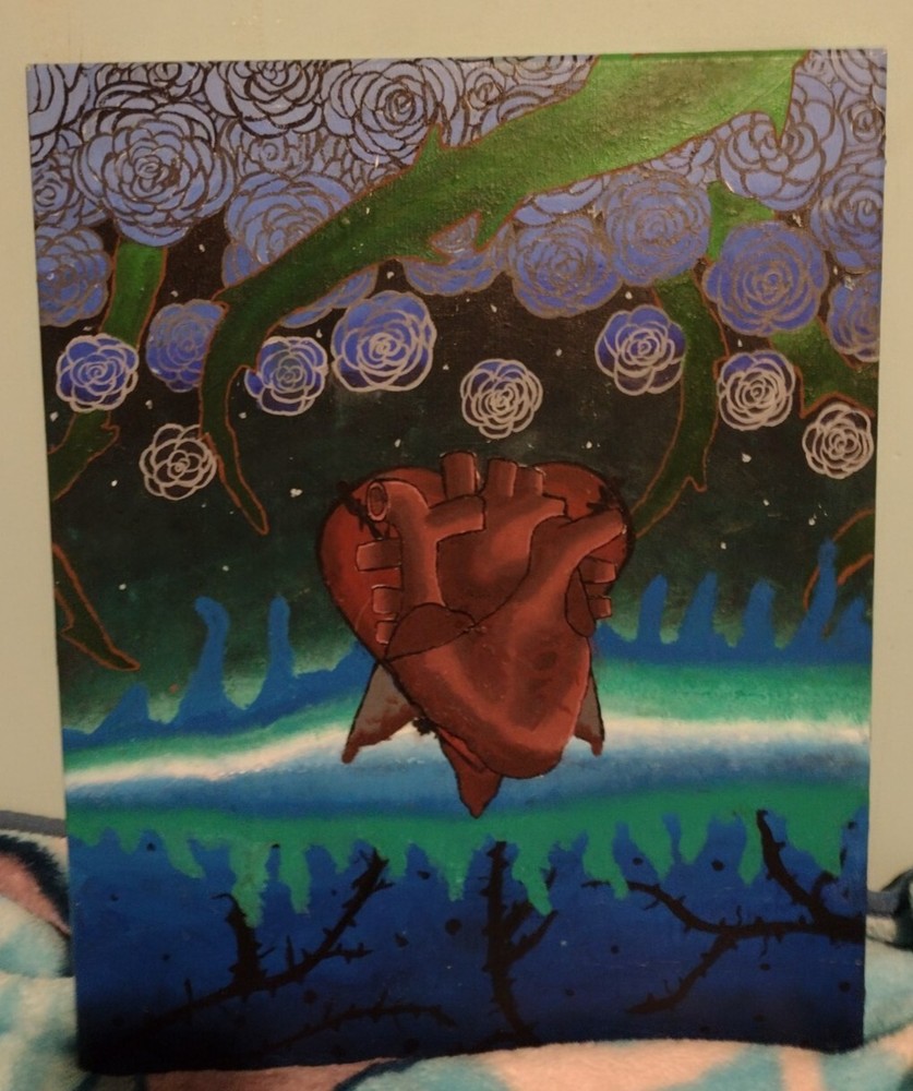 acrylic paintings on canvas hand painted, 20 inches height 15,13/16 inches wide