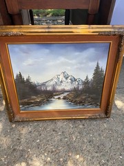 Barbara Filbin Original Oil Painting Framed Mountain Landscape Estate Fresh