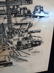 The Oil & Gas Legend etched Marble (663/5000) by David Frederick,RARE HTF.