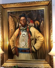 Blackfeet Chief Two Guns White Calf, Large Oil on Canvas Painting by John Berry