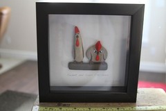 Framed rock art. Artist out of Oregon. In excellent condition.