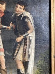 oil painting framed original. Romans Battle Religious 1940’s