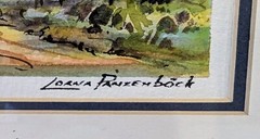 Lorna Panzenbock Small Framed Watercolour Painting Landscape 12 1/2″ x 10 1/2″