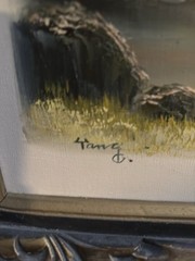 Vintage Original Oil Painting Signed By SUH JIN HEE Fall Autumn Landscape Framed