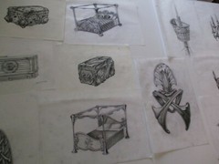 COLLECTION OF DRAWINGS COMIC ILLUSTRATION ART ANIMATION TREASURE BOX DESIGN