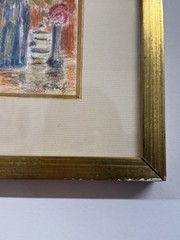 François Federle Original Painting “Les Coquelicots” Framed With Certification