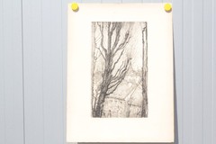 Original Lithograph Aurèle BARRRAUD Bell Tower Le Locle Suisse (52929)