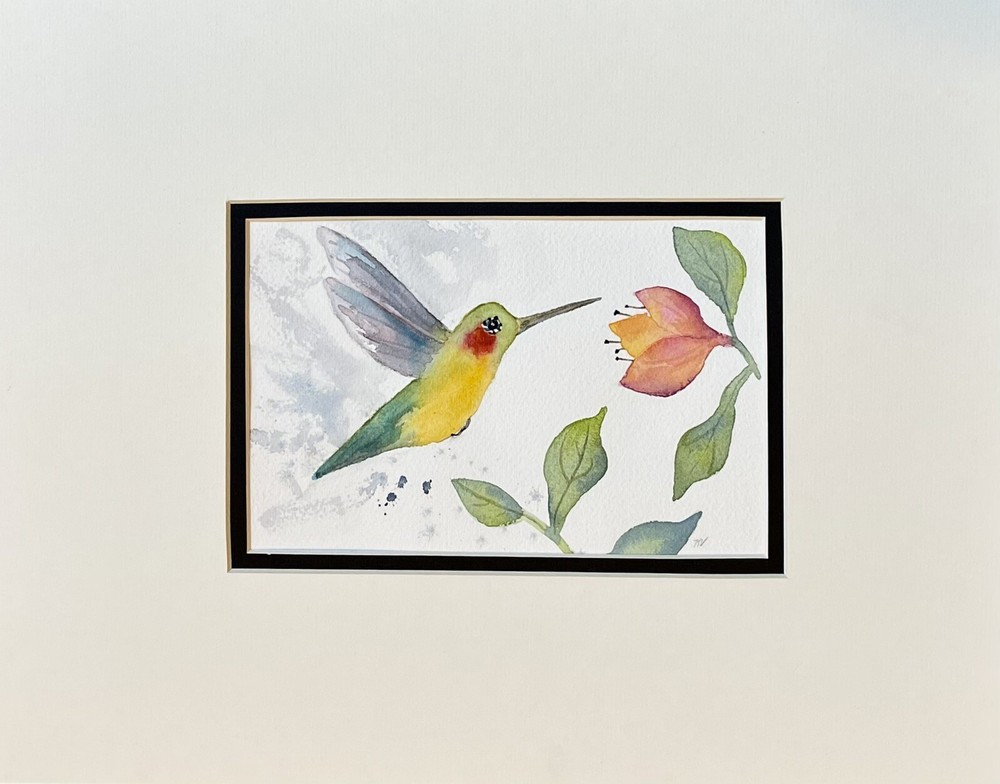 Hummingbird Original Watercolor Painting