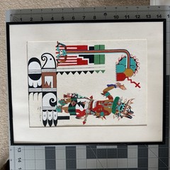 Original Hopi Katsina Painting Signed Robert S Albert ’82 Framed Native Art IAIA