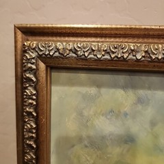 Unknown Painter Portrait Red Headed Girl Green Eyes Oil Painting 1967 Framed