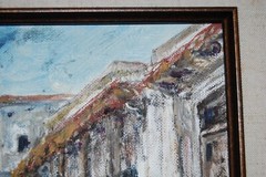 FRAMED SIGNED ORIGINAL OIL COLONIAL HAVANA STREET SCENE, CUBA ARTIST HECTO VIDAL