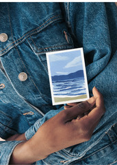 ACEO/ ATC Blue Water Sea Seascape Watercolor OOAK Original Art SaraClaireArt