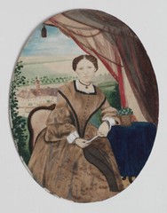 1850s portrait of a lady, fine painting, Biedermeier period