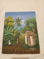 Hatian Folk Art Painting – Signed by Artist – Black History Month