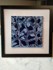 Framed 13 inch Original Modern Abstract Modernist Acrylic Oil Painting w/COA