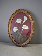 Oil Painting On Board Original Signed Oval Framed 26×19 Inches