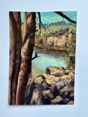 5”x7”- Original Oil Painting Landscape Water Nature Park Saint Croix River Mikah