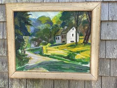 Vintage Leslie Henderson Signed Oil On Canvas Board Impressionism Painting