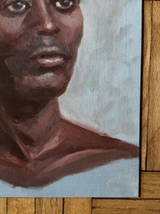 Vintage Portrait Acrylic Board Black Gender Neutral Person 12 x 16 Peter Feldman