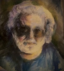 Jerry Garcia Watercolor Portrait – 12×14 – Original Painting Grateful Dead