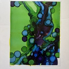 Beautiful , Unique , Original Hand Made -Alcohol Ink Painting on Plastic Resin