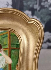 Andrei Klenov Original Oil Painting Framed Girl Interior Scene Vintage Handmade