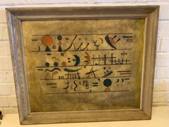 Antique “Zeichenreihen” Painting Reproduction Print After Wassily Kandinsky