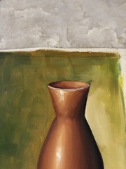 Vintage Oil Painting Art Floral Still Life Pottery Fruit Signed Zorini 12×15