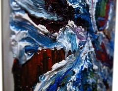 ORIGINAL OIL█PAINTING VINTAGE ART█SIGNED IMPRESSIONIST POP█ABSTRACT NATURE DECO