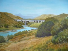 HARRINGTON, CALIFORNIA CA SCHOOL BONSALL BRIDGE San Diego County LANDSCAPE OIL
