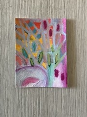 Aceo By Kenna Original Abstract Painting 2.5” X 3.5” Signed ÀTC