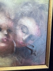 FREDERICK DWIGHT KIRSCH (1899-1981) SIGNED OIL PAINTING 2 CHILDREN FACES FACE
