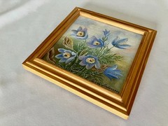 Nanny Andersson Original Oil Painting Backsippor 1989 Swedish Floral Art