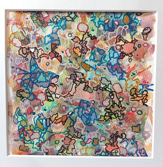 Original Contemporary Watercolor & Marker Abstract Art ▪︎ Matted & Signed